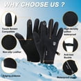 thumbnail image 5 of DODOING Winter Gloves Waterproof &Windproof Insulated Gloves Warm Winter Touchscreen Men/Women for Outdoor Camping Hiking Hunting, 5 of 8