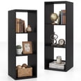 thumbnail image 1 of Gymax 3-Cube Open Back Bookcase Set of 2 w/ Anti-tip Kit Modern Style Organizer Black, 1 of 10