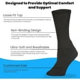 thumbnail image 6 of Crew Style, Black Diabetic Socks, MEN Size 10-13, 1 dozen Pairs, 6 of 8
