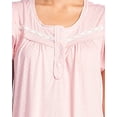 thumbnail image 4 of Casual Nights Women's Short Sleeve Floral And Lace Nightgown, 4 of 5