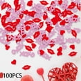thumbnail image 3 of 100x confeti de corazón decoración del Día de San Valentín confeti de dispersión de mesa decorativa para propuesta de celebraciones de , Letra rosa, 3 of 8