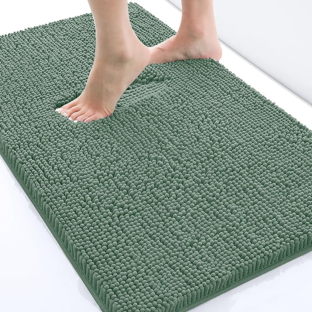 Tapete para Baño Alfombra Antideslizante, Tapete para Piso Lavable a Máquina con Microfibras Suaves Absorbentes de Agua, Baño de Felpa Gruesa, Superabsorbente