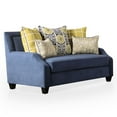 thumbnail image 3 of Furniture of America Moin Fabric Upholstered Track Arm 2-Piece Sofa Set in Navy, 3 of 10