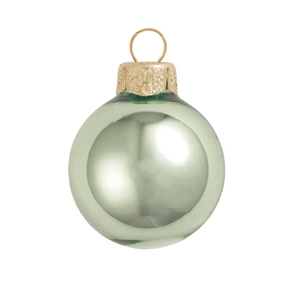 Whitehurst Shiny Finish Glass Christmas Ball Ornament - 7" (180mm) - Shale Green