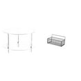 thumbnail image 1 of Mesa Auxiliar Acrílica Con Estantes Metálicos Flotantes, Mesita De Noche Compacta Y Organizador De Pared Con Cesta De Alambre Para Sala De Estar, Baño Y Hogar., 1 of 8
