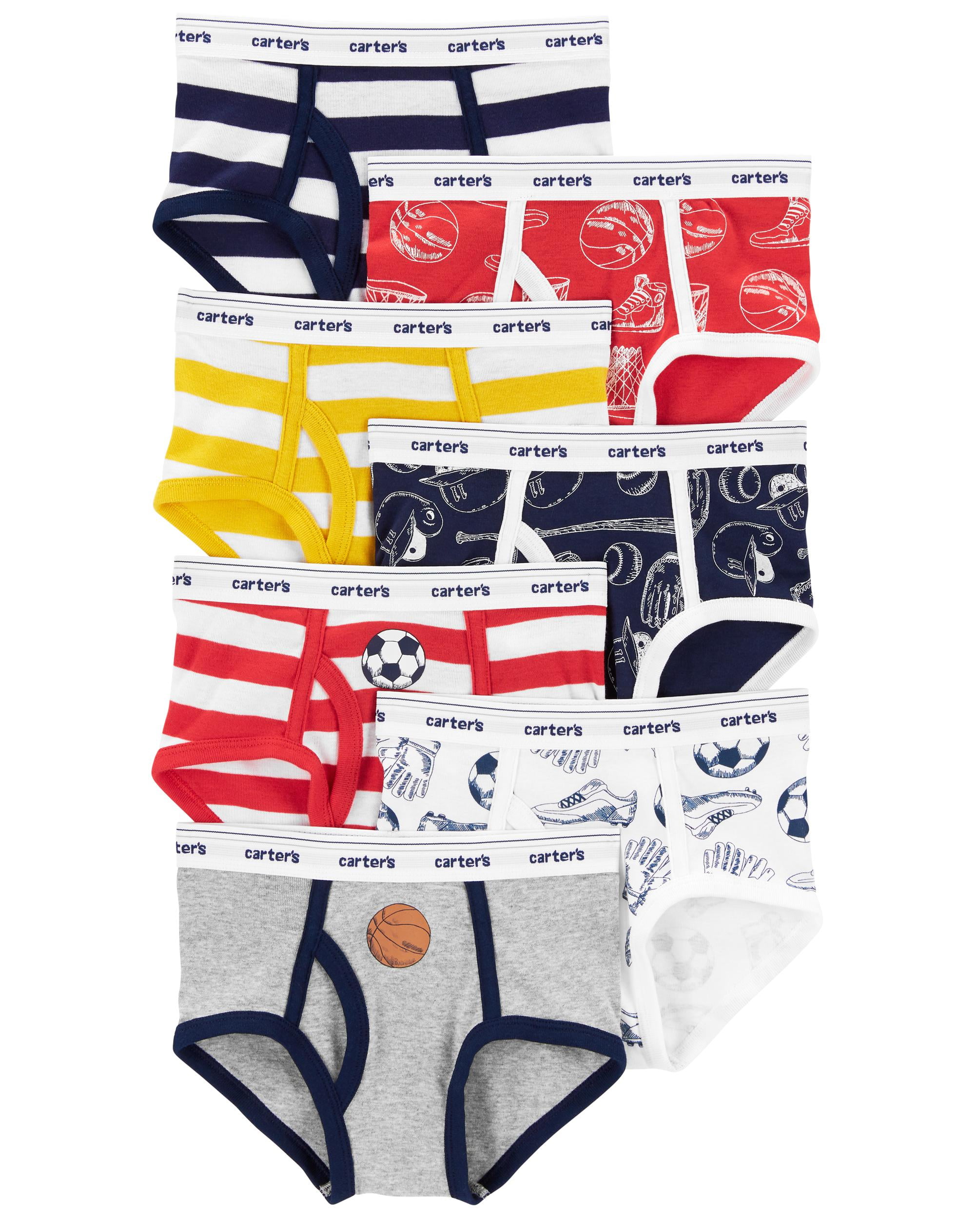 Carter's Boy's 7pack Cotton Briefs, Red, 10