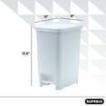 thumbnail image 2 of Slim 2.5-gallon Step on Trash Can with Lid. – Space Savor White Trash Can, Good for Dorm Room, Kitchen, Bathroom, or Office, Keeps the Room Neat and Clean, 2 of 7