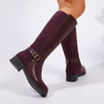 thumbnail image 6 of FRSASU Women's Over the Knee Boots with Non Slip Sole High Heel Thigh High Boots for Party Evening and Special Wine, 6 of 8