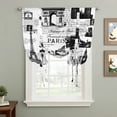 thumbnail image 2 of Paris Tower Balloon Curtains 63 Inch Length for Living Room/Bedroom, Vintage Architectural Hand-Painted Aesthetic Rod Pocket Privacy Door Curtains Decorative Tie Up Shade for Window 52"x63", 2 of 8