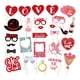 thumbnail image 5 of Kit de 27 accesorios para fotomatón de Valentín, decoraciones para selfies, suministros divertidos portátiles para fiestas de cumpleaños y, 5 of 9