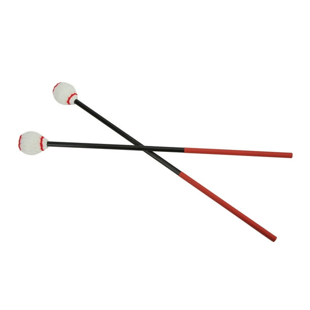 Mazos de percusión Marimba Mallets Carbon Fiber Cotton Thread Drum Stick Mallet Hammer para instrumentos de percusión de bajo White Head