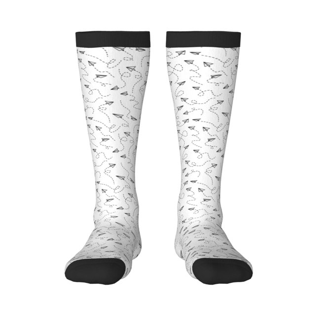 Balery Airplane Calcetines novedosos Calcetines deportivos Calcetines hasta la rodilla Calcetines de algodón Calcetines originales y geniales