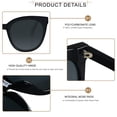 thumbnail image 3 of Gafas de sol LYZOIT Oversize con montura de ojo de gato para mujer, paquete de 2, negro y marrón, 3 of 5