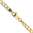 thumbnail image 3 of 14K Solid Yellow Gold 3.8mm Concave Curb Link Chain Necklace, 3 of 5
