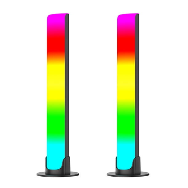 Lámpara Music Rhythm Light Portable Music Sync Luces LED para decoración (A- Black 2PCS) JShteea Para estrenar