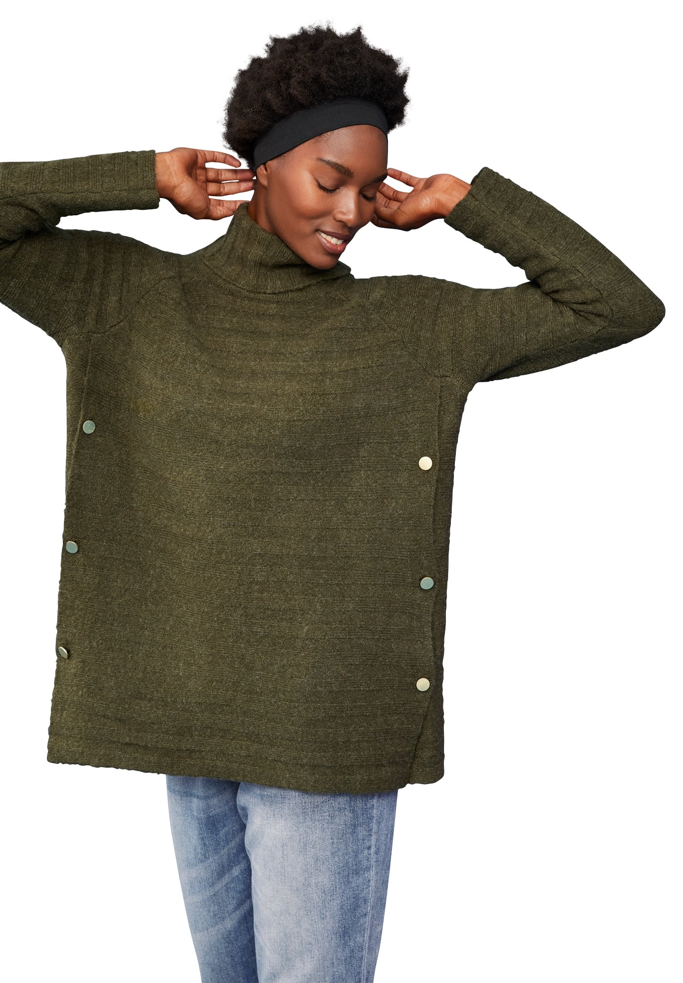 side button sweater