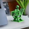 thumbnail image 5 of Green Army Man Figure under 5! CQCYD Funny Green Army Man Ornament, Mini Soldier Figurine for Desk and Shelf, Military Themed Decoration for Office and Home, 5 of 6
