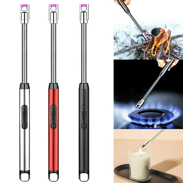 Lubelski Electric Igniter 360 Degree Bendable Windproof Easy to Use Household USB Charging BBQ Flameless Plasma Ignition for Cooking