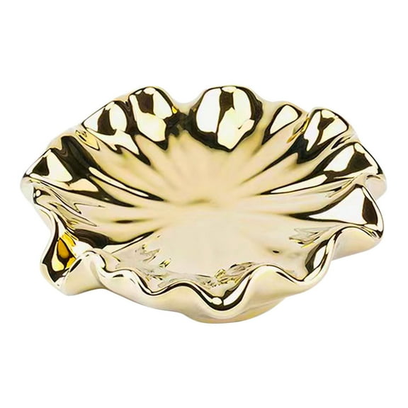 UPOUART Golden Ceramic Soap Case Modern Design Easy to Clean Bathroom Use