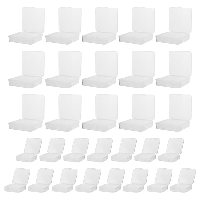 TABLETREANDS 30Ud Caja Plástica Transparente De Almacenaje Multifuncional Para Joyería Y Suministros De Manualidades
