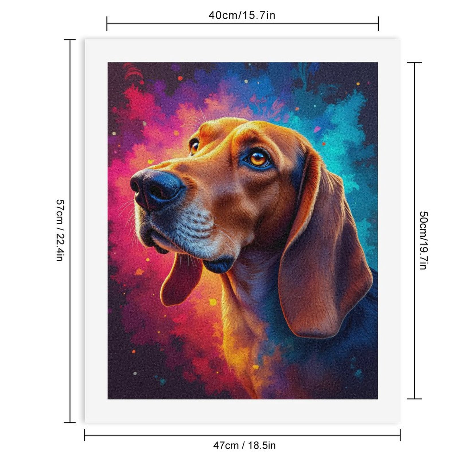 Paint By Numbers Kit for Adults Beginner - DIY Dog Vibrant Colors Portrait Art Canvas Painting Kits for Adults, Frameless Paint By Number for Adults for Home Wall Decor 16x20 Inch