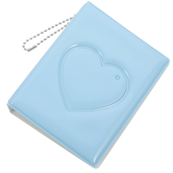 Small Photo Album Heart Scrapbook Kids Baby Albums Card Books Sky-blue