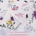 thumbnail image 4 of Yesfashion Valances Curtains, Flower Brocade Watercolor Oxford Cloth Rod Pocket Window Treatment Curtain for Kitchen Bathroom, 1 Panel, 4 of 8
