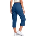 thumbnail image 5 of Fantaslook Women Capri Pants High Waisted Drawstring Summer Yoga Pants Workout Cropped Joggers Lounge Pants with Pockets, 5 of 9