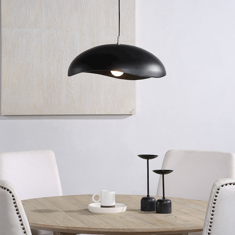 Renwil Filomena 22" Wide 1-Light Chandelier, Matte Black