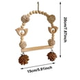 thumbnail image 3 of Natural Wooden Parrot Swing With Chewable Beads And For Small Medium Birds Play Gym Activity, 3 of 5