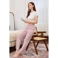 thumbnail image 3 of U2SKIIN Womens Pajama Pants, Soft Lightweight Lounge Sleep Pants with Pockets Casual Pj Bottoms (Light Pink Mel., XL), 3 of 5