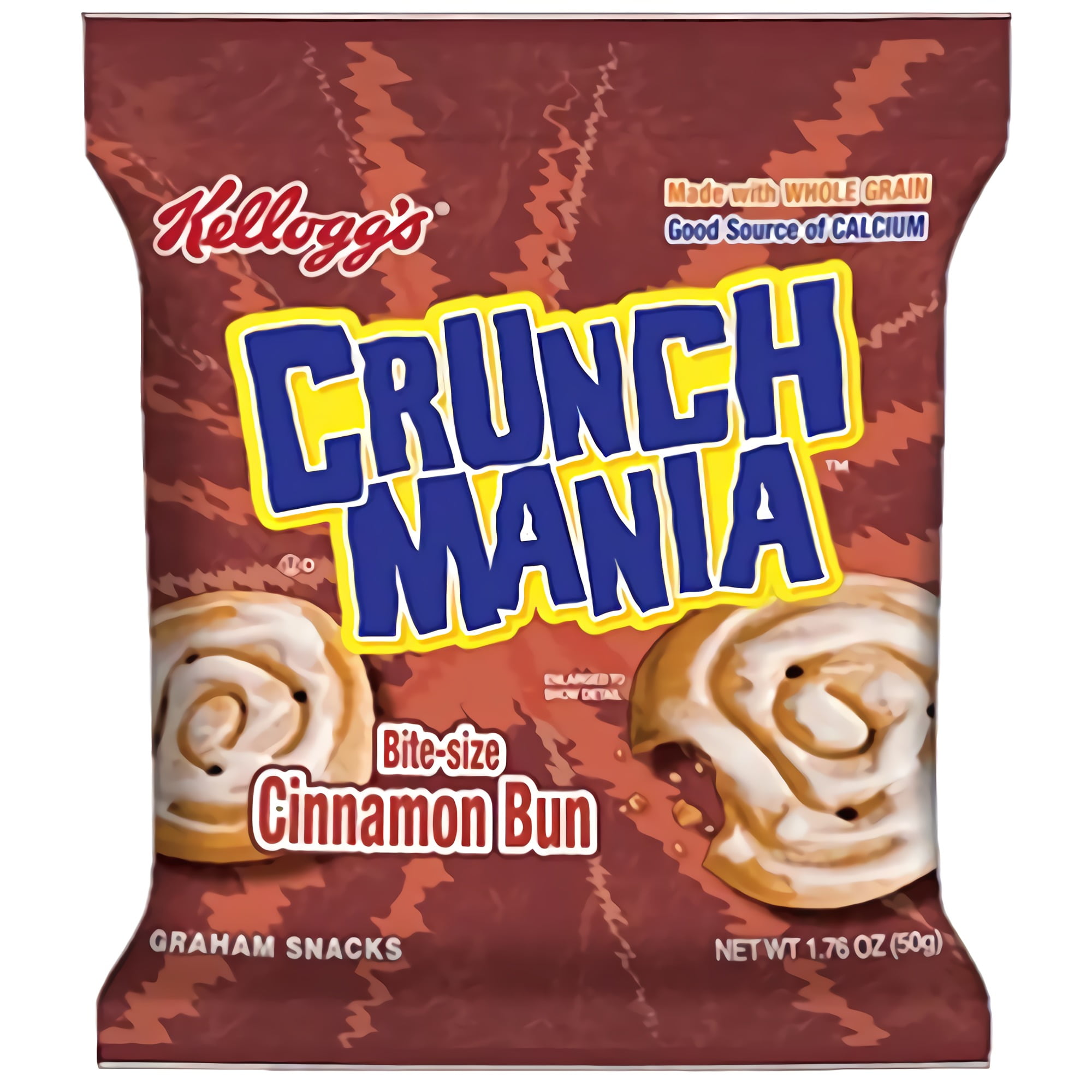 Crunch Mania Bite Size Cinnamon Buns by Kellogg's | 1.76 Ounce | Pack of 12