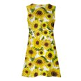 thumbnail image 5 of Mujeres verano casual sin mangas cuello redondo gradiente impreso bolsillo manga vestidos vestido suelto OAVQHLG3B Store lin121212, 5 of 5
