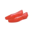 thumbnail image 5 of KEGIRLOM Womens Hollow Out Jelly Dainty Flats On Mesh Shoes Low Heel Jelly Sandals For Summer Beach Daily Wear Red 8, 5 of 5