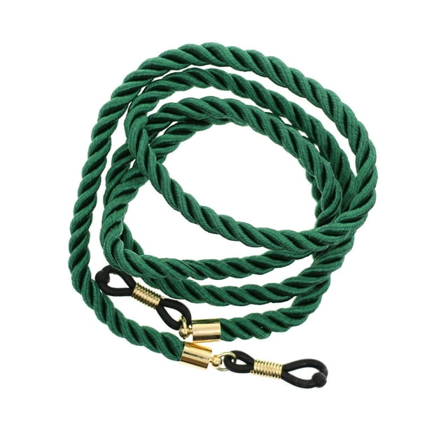 Bunblic Sangle de Lunettes Retenue de Lunettes Polyvalente Portable Mode Anti-Perte Support de Lunettes Sangles Tour de Cou Cordon Adulte Enfants Vert Foncé