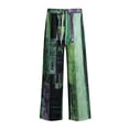 thumbnail image 6 of SGFCWSX Mens Harem Pants Patchwork Elastic Waist Drawstring Pockets Loose Boho Hippie Beach Casual Pants Green Size 4XL, 6 of 9