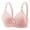 Pink, variant on Women's Pinstripe Wireless Support Bra, Seamless Comfort Vest, Full Coverage Everyday Bra with Adjustable Straps Wine 44