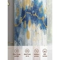 thumbnail image 6 of Marble Texture Sheer Curtains 54 Inches Long 2 Panels Blue White Veined Abstract Design Light Filtering Semi Sheer Window Curtains Drapes for Bedroom Living Room 52"x54", 6 of 7