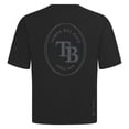 thumbnail image 3 of Men's Levelwear Black Tampa Bay Rays Register Oversized Luxe Signature Knit T-Shirt, 3 of 3