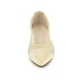 thumbnail image 6 of Unique Bargains Women's Mesh Pointed Toe Slip-On Ballet Flats Beige 9, 6 of 7