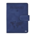 thumbnail image 1 of Porta Pasaporte Funda Protectora Espacio Para Visa Rfid Viaje Azul oscuro, 1 of 3