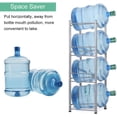 thumbnail image 5 of 4 Tier Silver Water Cooler Jug Rack, 5 Gallon Water Jug Holder Heavy Duty Storage Rack, 5 of 7