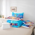 thumbnail image 4 of Erosebridal Marine Seahorse Bedding Sets Twin Size,Ocean Animal Comforter Sets with Sheets,Teenager Bedroom Decor,Reversible,Breathable,7pcs, 4 of 6