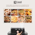 thumbnail image 3 of Livwell - Freidora de aire de vidrio de 6 cuartos con cajón y tapa extraíbles, regalo de cocina, última intervensión de PFOA y PFAS, 12 preestablecidos, apta para lavaplatos, comida de un plato de, 3 of 5