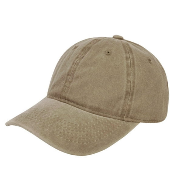 Toptie Baseball Cap Washed Cotton Unisex Adjustable Vintage Low Profile Dad Hat Wholesale-Khaki