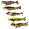 thumbnail image 1 of Sinking Wobblers Fishing Lures Jointed Crankbait Swimbait 8 Segment Hard, 1 of 8