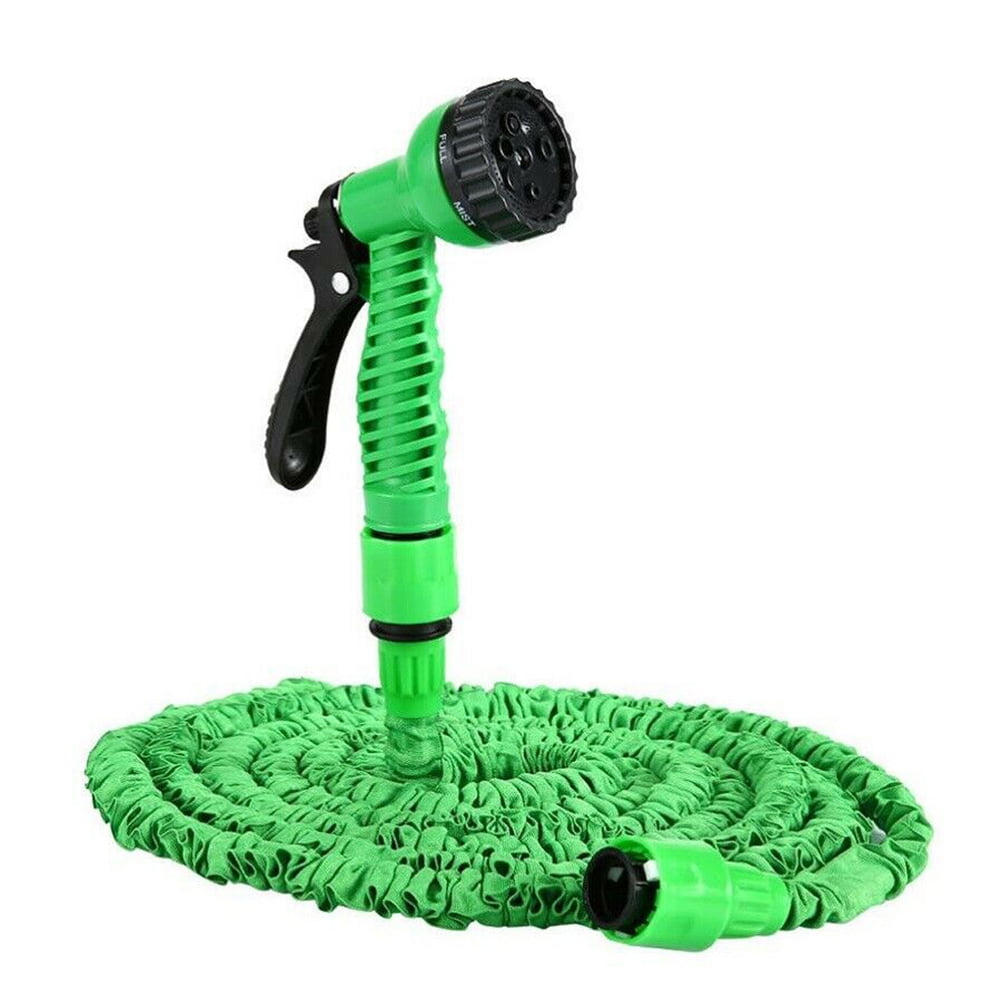 25FT-200FT Expandable Flexible Garden Magic Water Hose Pipe Spray Nozzle Tool 