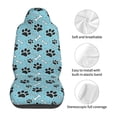 thumbnail image 5 of Gaeub Cute Dog Footprints 2Pack Full Set Car Seat Covers with Soft Padding Universal Auto Front Seats Protector and Cushion Mat, 5 of 7