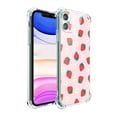 thumbnail image 1 of Pink Strawberry and Flowers Case Compatible with iPhone 12,Aesthetic Art Design TPU Full Cover Shock-proof Case, 1 of 6