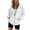 White, variant on Workout Sets for Women Long Sleeve Zip up Hoodies Jackets with Pcokets Biker Shorts 2 Piece Outfits Sweatsuit